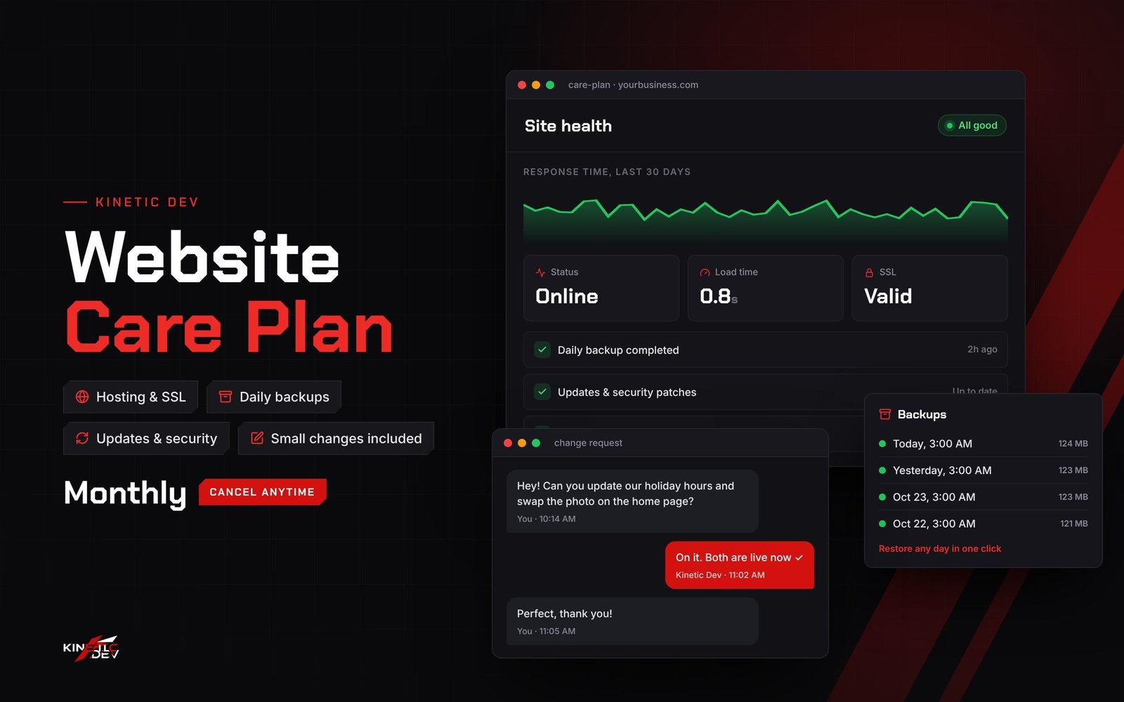 Website Care Plan + Hosting